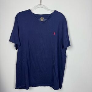 POLO RALPH LAUREN | Deep Blue V-Neck Short Sleeve T-Shirt Men’s Size X-Large